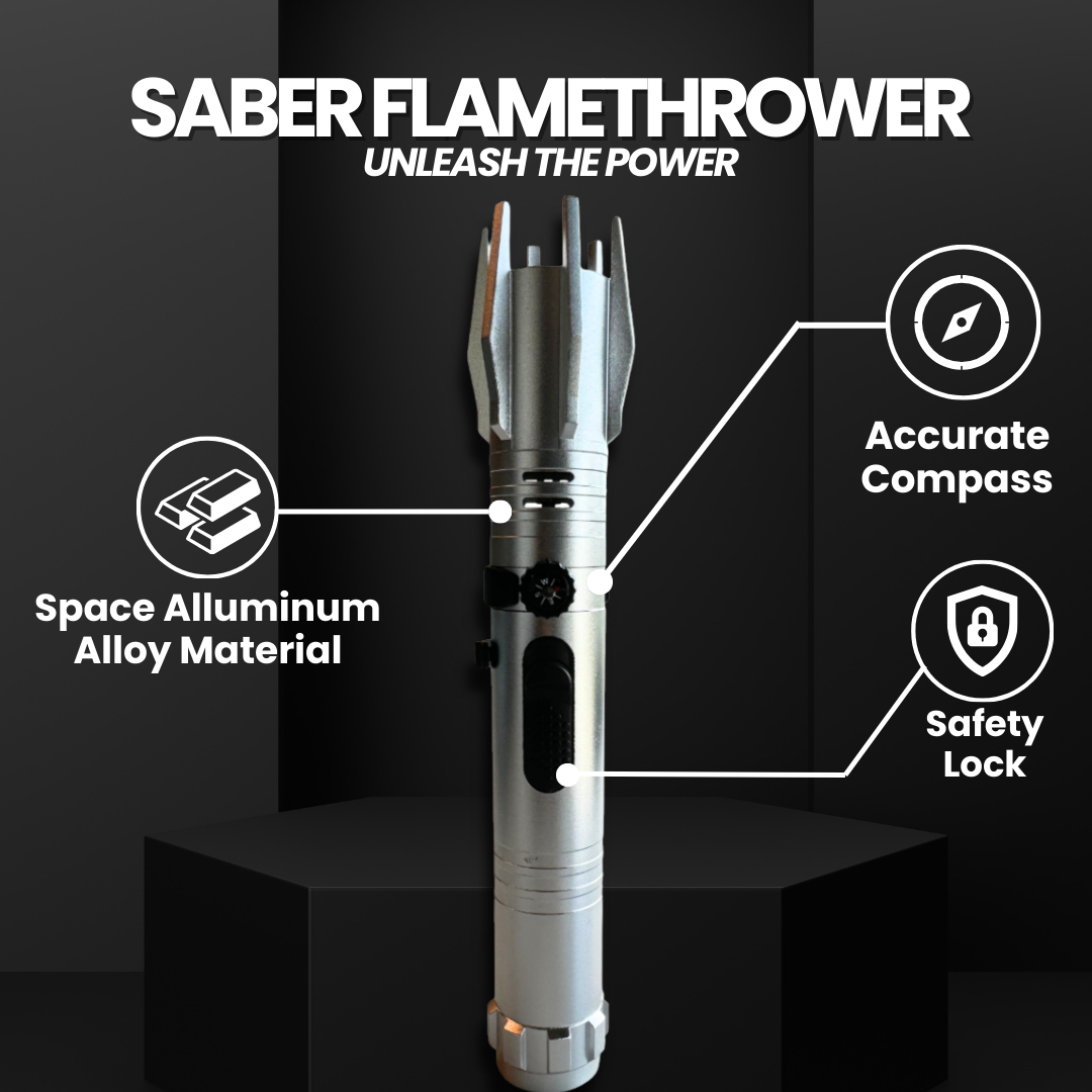 Lightsaber Silver - Jet Lighter - Pink Flame