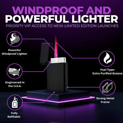 Jet Red - Mystic Purple Dragon Lighter - Pink Flame