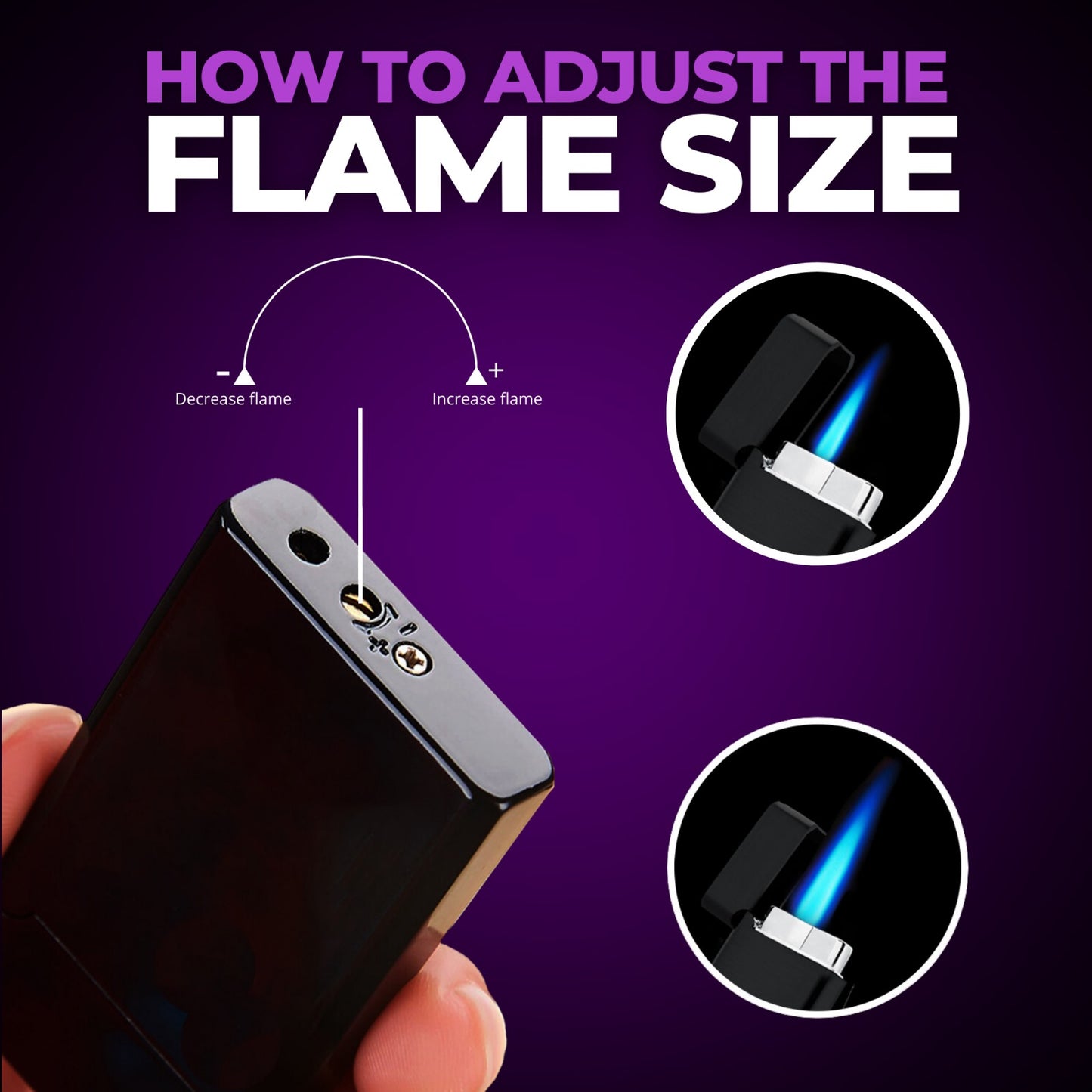 Jet Purple Blue - Purple Dragon Lighter - Pink Flame