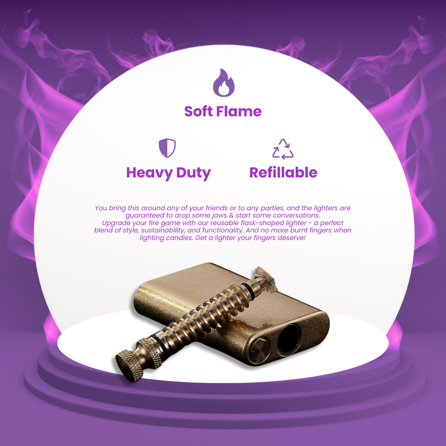 Brass Blue - Donkey Lighter- Regular Flame