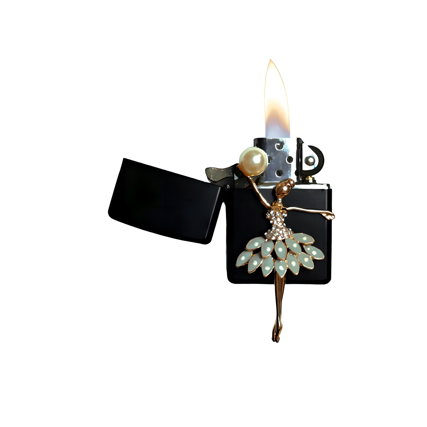 Black - Elegant Ballerina Lighter - Regular Flame