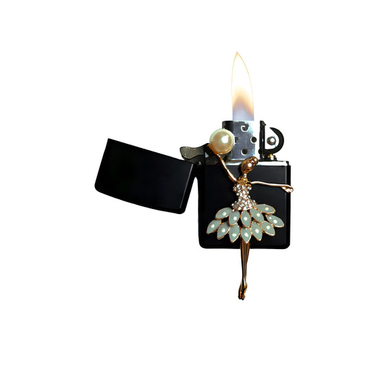 Black - Elegant Ballerina Lighter - Regular Flame