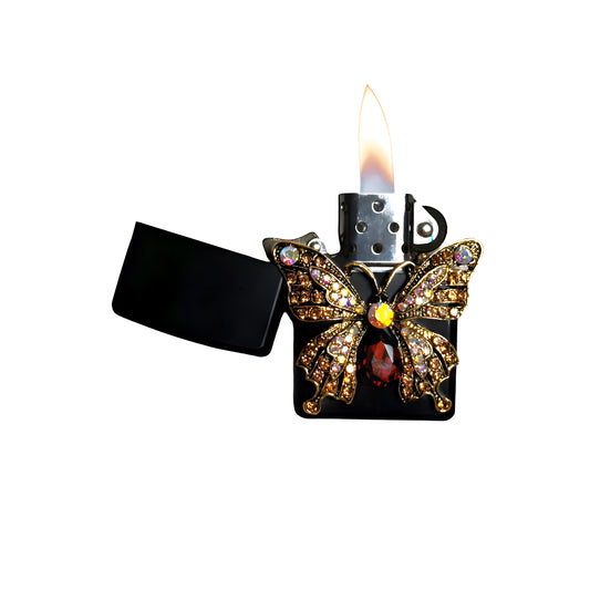 Black - Elegant Butterfly Lighter - Regular Flame