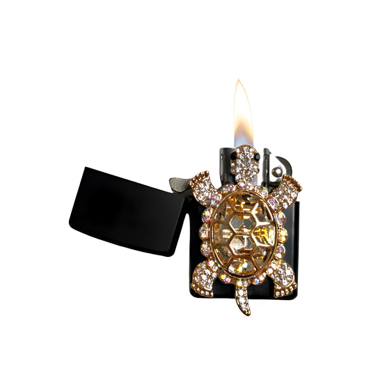 Black - Elegant Turtle Lighter - Regular Flame