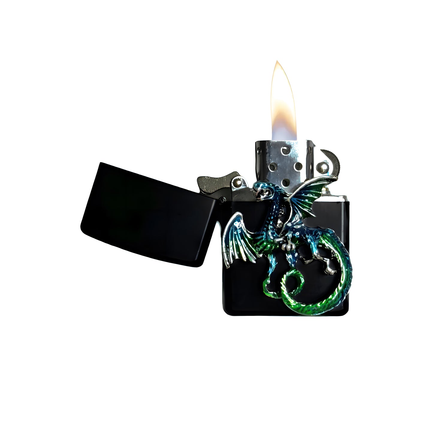 Black - Green Dragon Lighter - Regular Flame