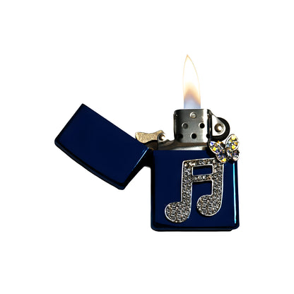 Blue Chrome - Musical Lighter - Regular Flame