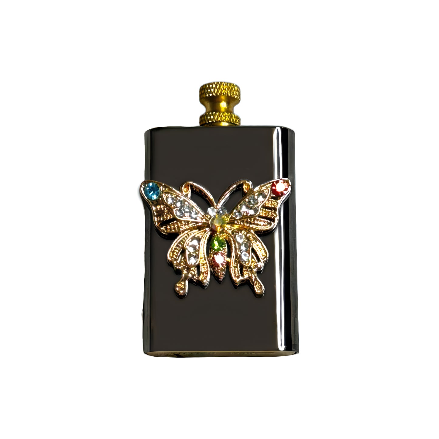 Brass Black - Mystic Butterfly Lighter - Regular Flame