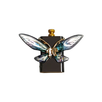 Brass Black - Enchanted Butterfly Lighter - Regular Flame