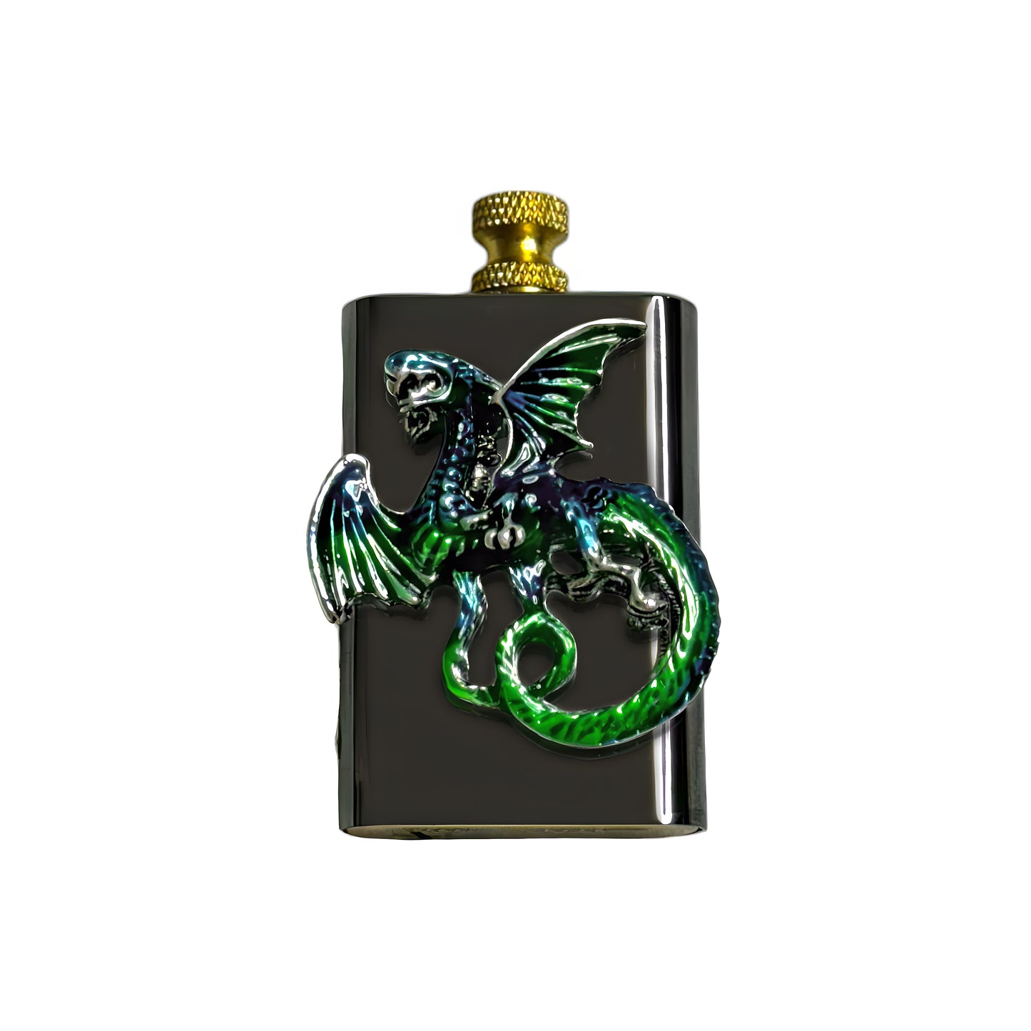 Brass Black - Green Dragon  Lighter- Regular Flame