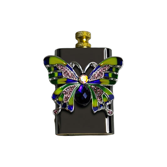 Brass Black - Iridescent Butterfly Lighter - Regular Flame