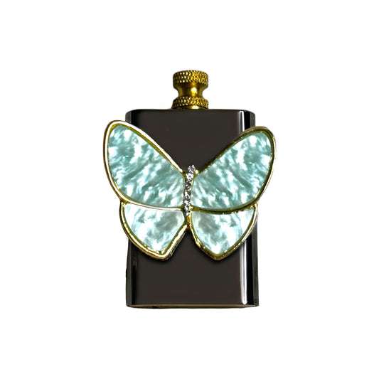 Brass Black - Pearl Butterfly Lighter - Regular Flame