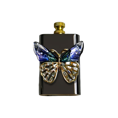 Brass Black - Purple Butterfly Lighter - Regular Flame