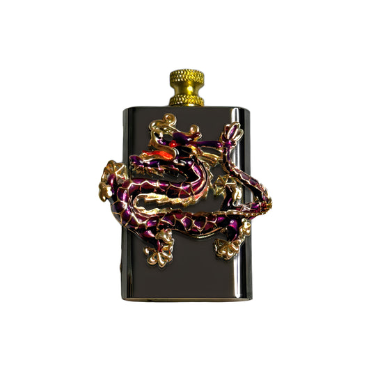 Brass Black - Purple Dragon Lighter - Regular Flame