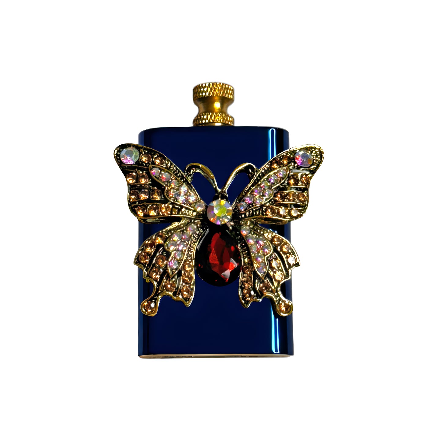 Brass Blue - Elegant Butterfly Lighter- Regular Flame