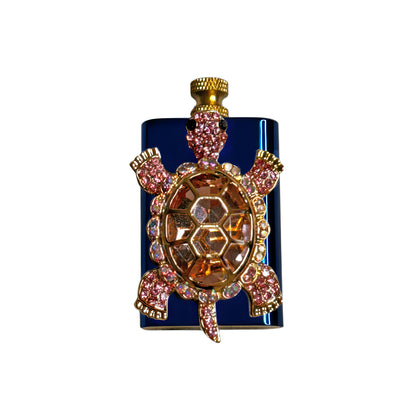 Brass Blue - Elegant Pink Turtle Lighter- Regular Flame