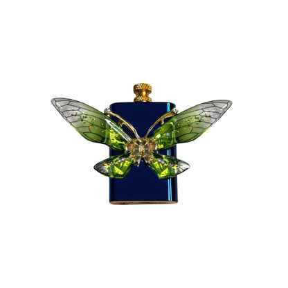 Brass Blue - Enchanted Green Butterfly Lighter- Regular Flame