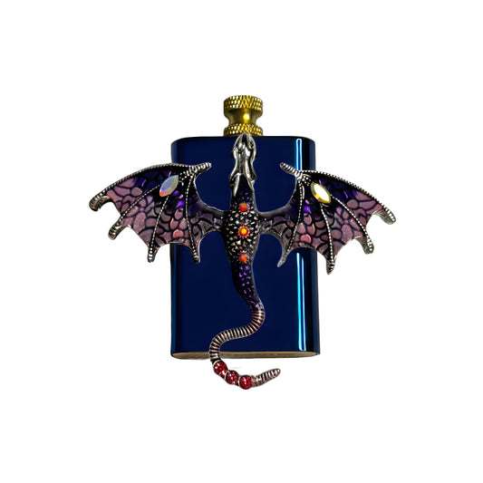 Brass Blue - Enchanted Purple Dragon Lighter- Regular Flame