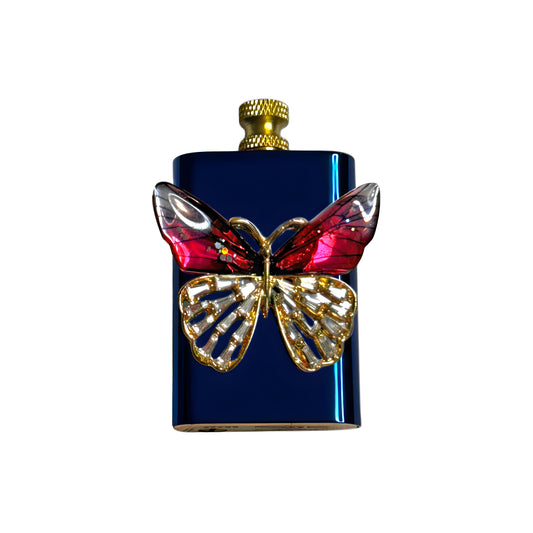 Brass Blue - Enchanted Red Butterfly Lighter- Regular Flame