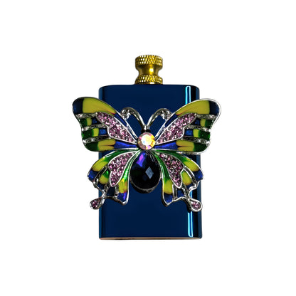 Brass Blue - Iridescent Butterfly Lighter- Regular Flame