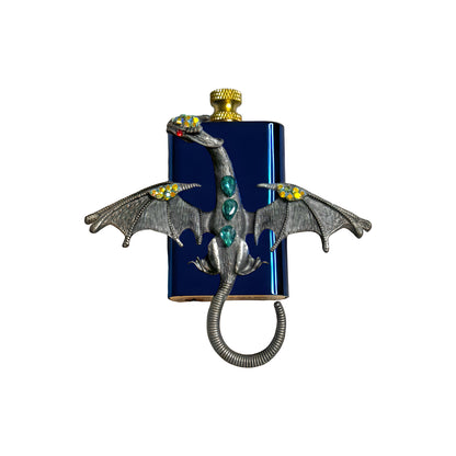 Brass Blue - Mystic Gray Dragon Lighter- Regular Flame