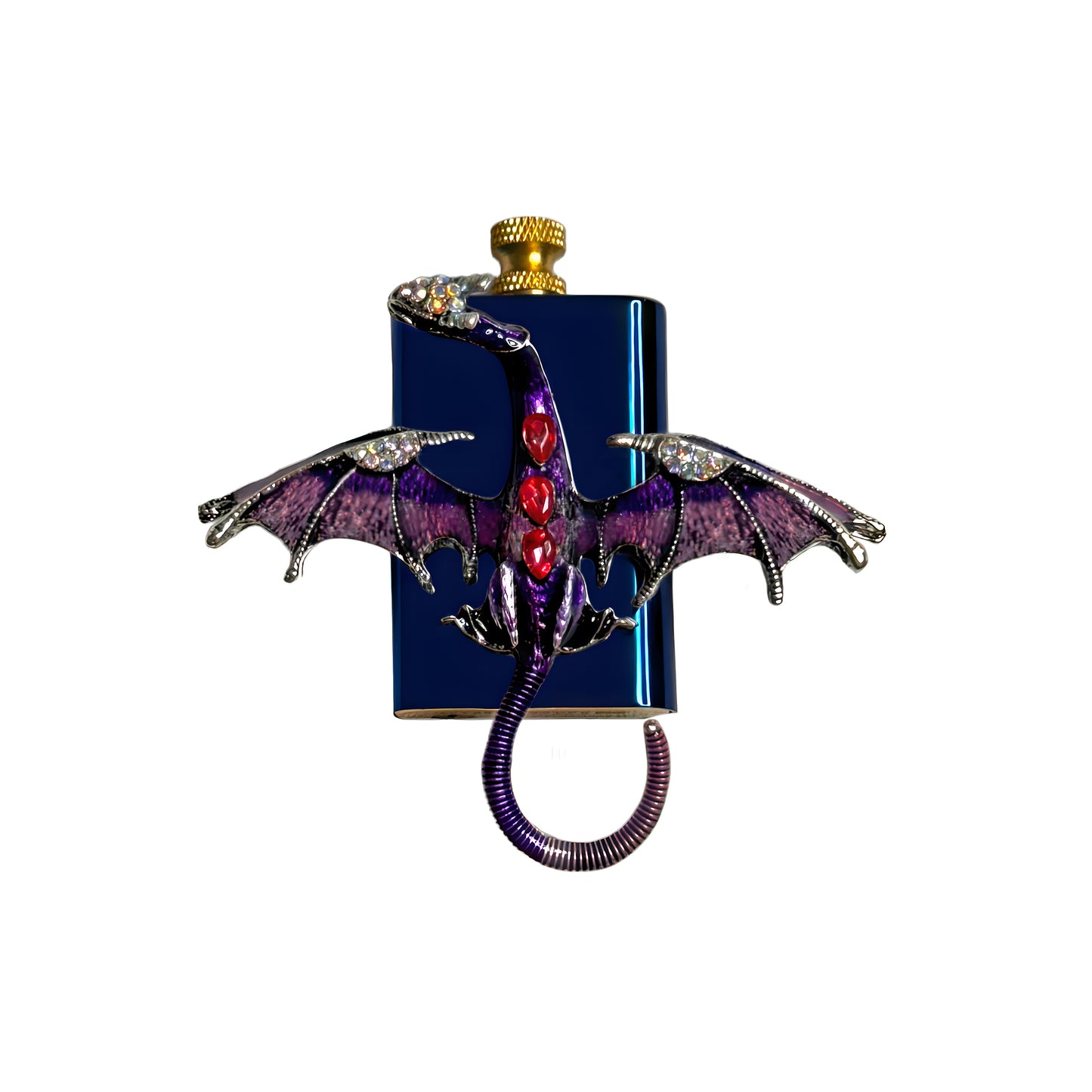 Brass Blue - Mystic Purple Dragon Lighter- Regular Flame