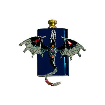 Brass Blue - White Dragon Lighter- Regular Flame