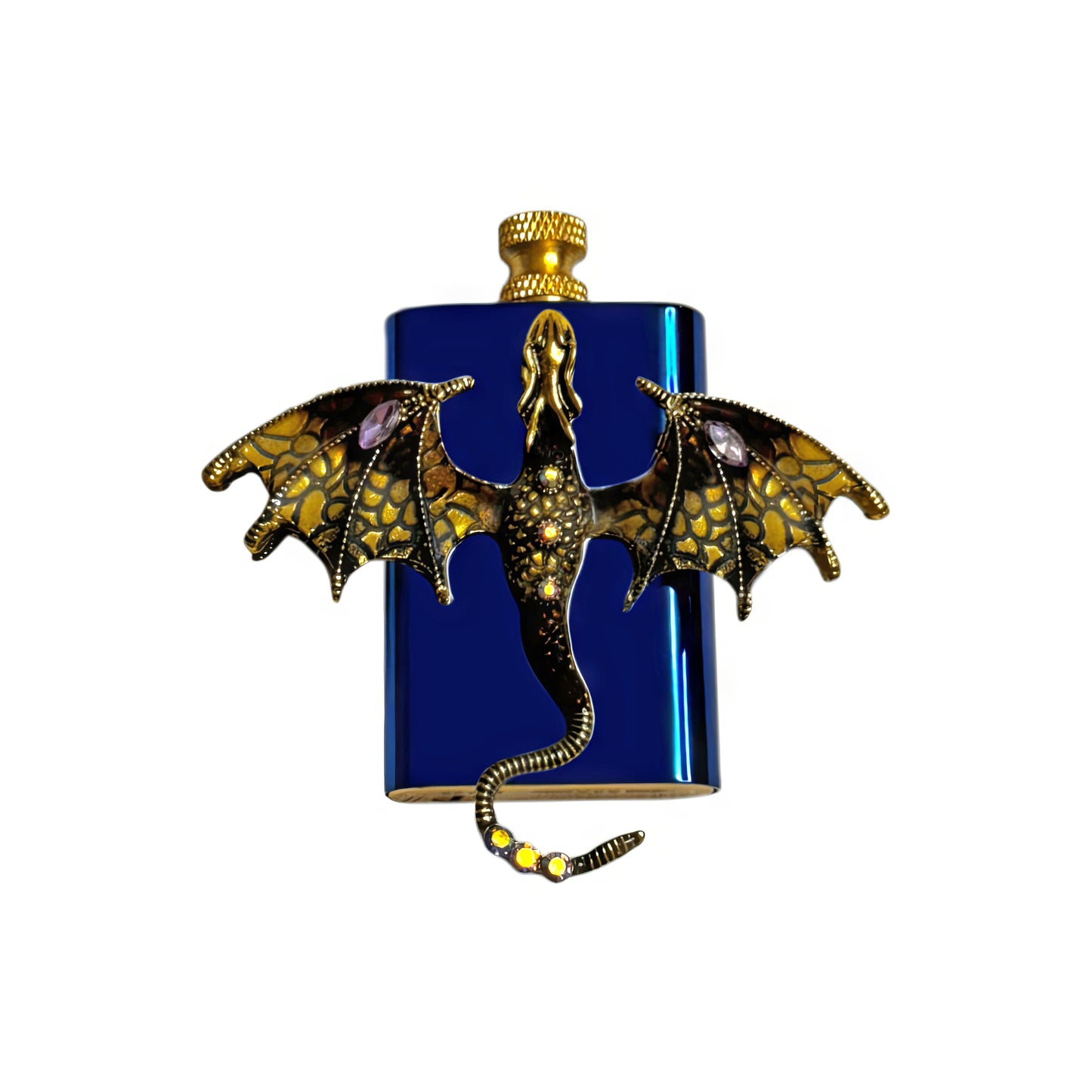 Brass Blue - Yellow Dragon Lighter- Regular Flame