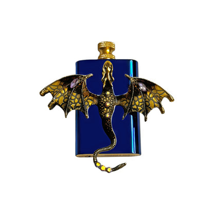 Brass Blue - Yellow Dragon Lighter- Regular Flame