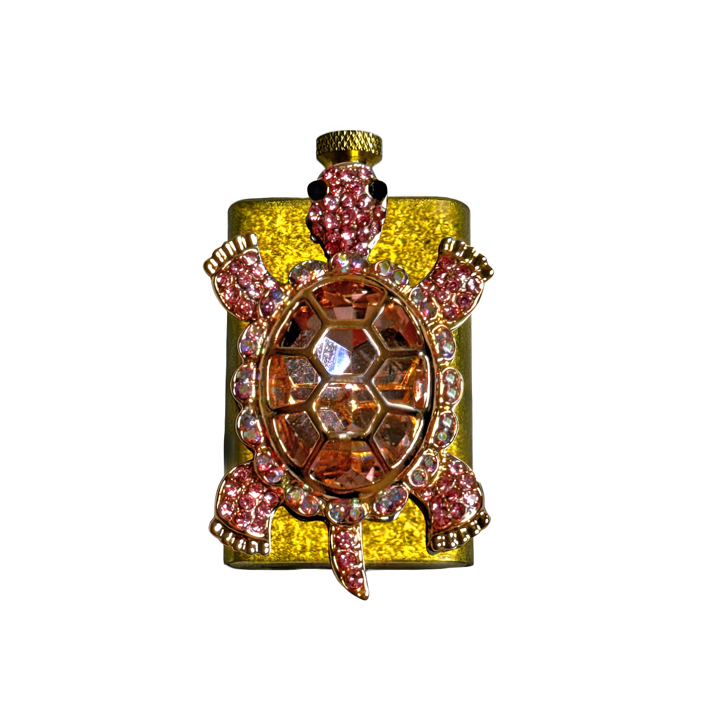 Brass Gold - Elegant Pink Turtle Lighter- Regular Flame