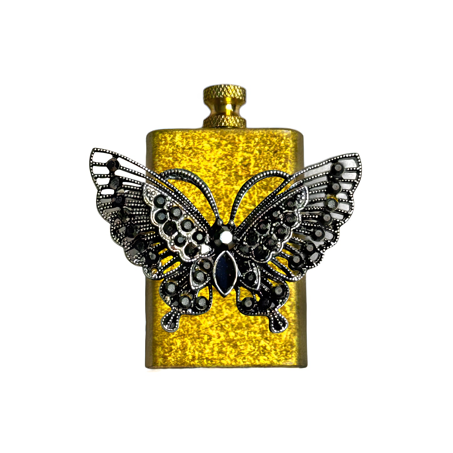 Brass Gold - Gothic Butterfly Lighter- Regular Flame