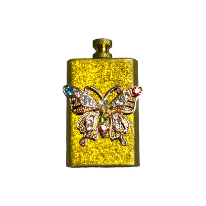 Brass Gold - Ornate Butterfly Lighter- Regular Flame