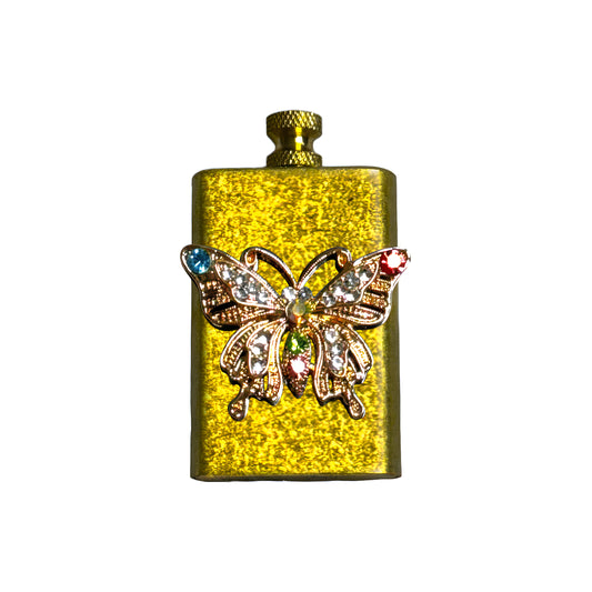 Brass Gold - Ornate Butterfly Lighter- Regular Flame