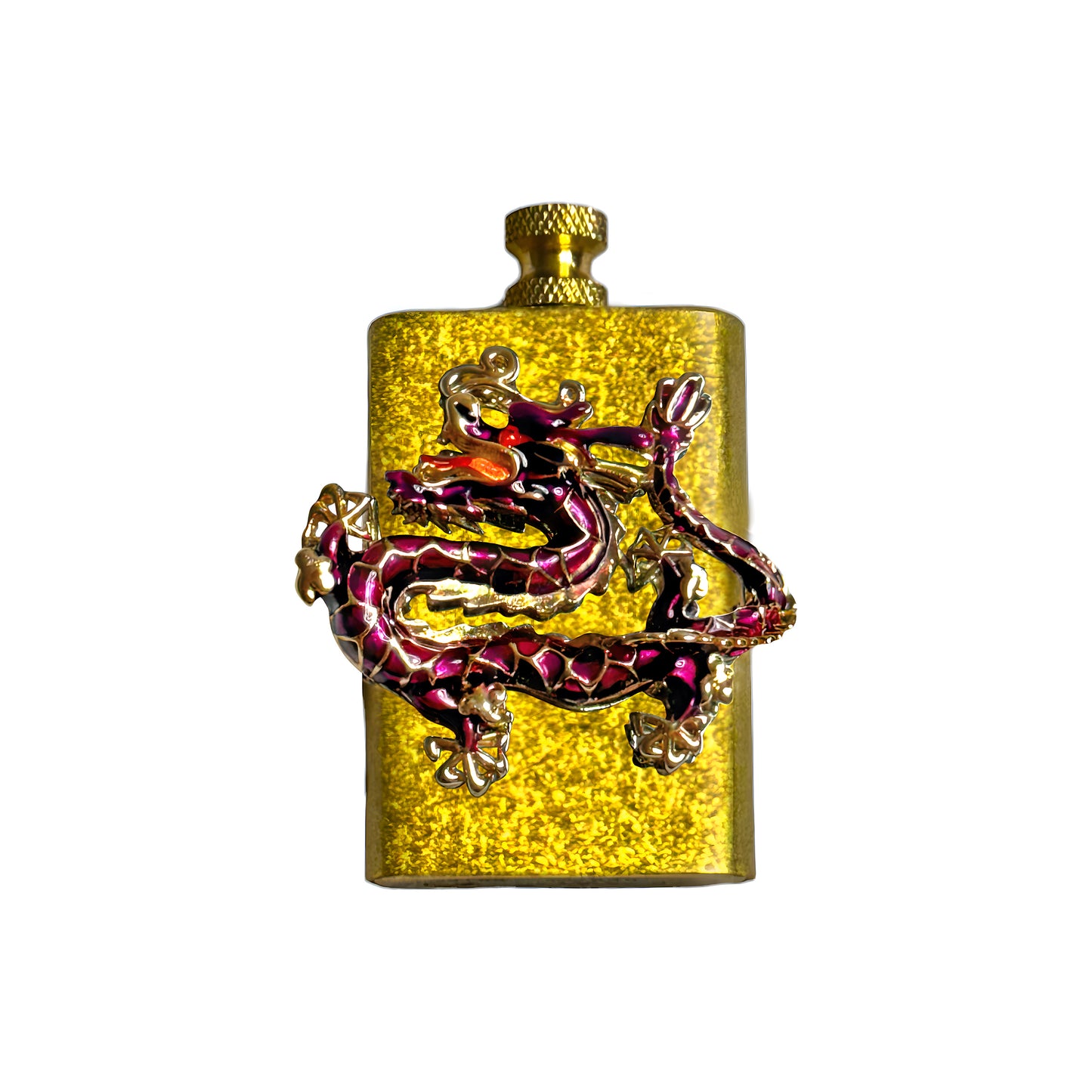 Brass Gold - Purple Dragon Lighter- Regular Flame