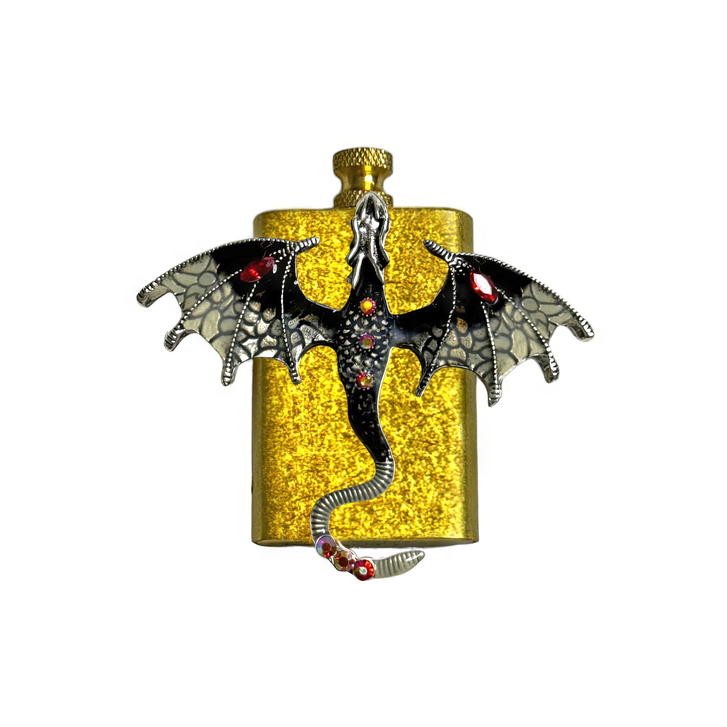 Brass Gold - White Dragon Lighter- Regular Flame