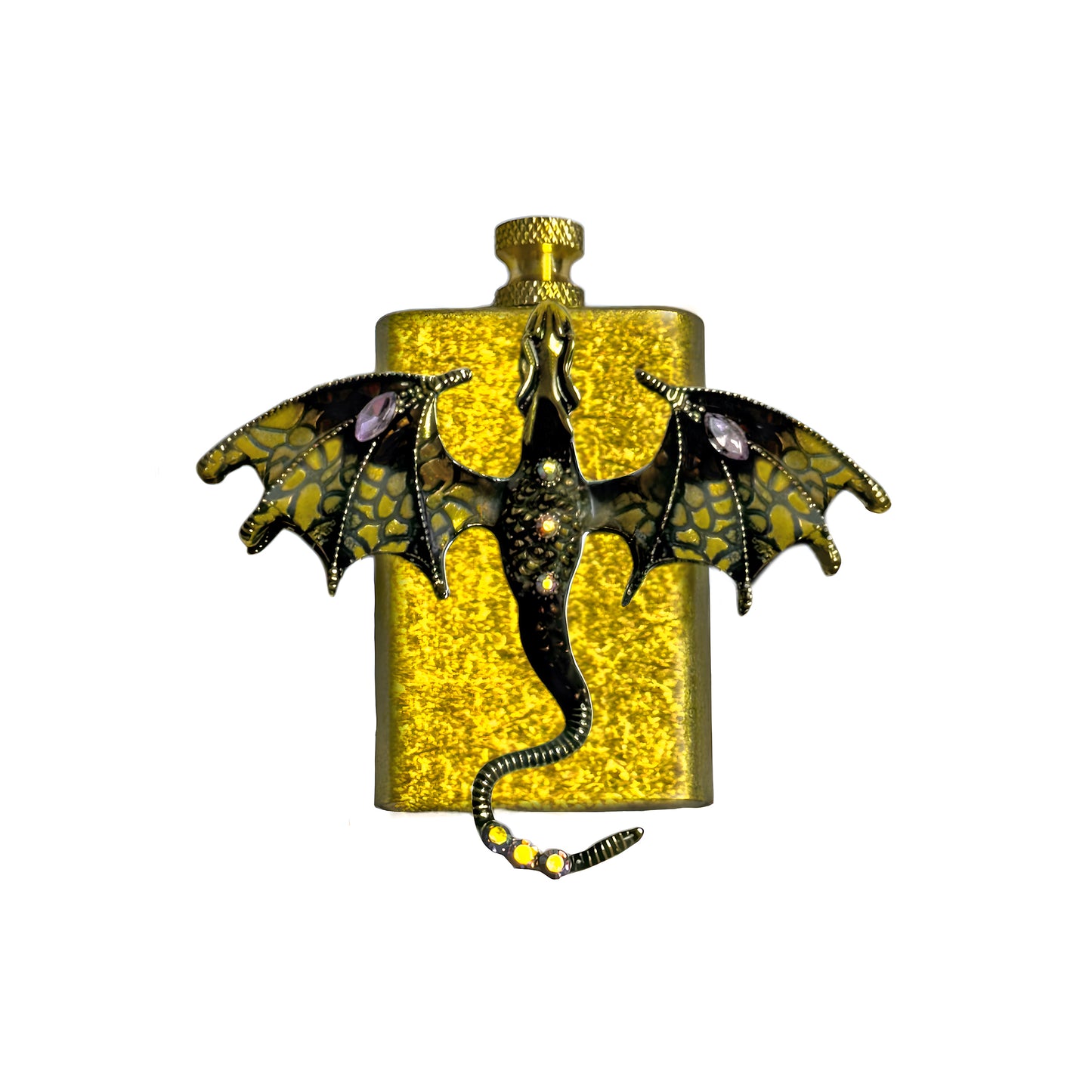 Brass Gold - Yellow Dragon Lighter- Regular Flame