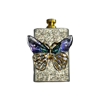 Brass Silver Butterfly Lighter - Regular Flame