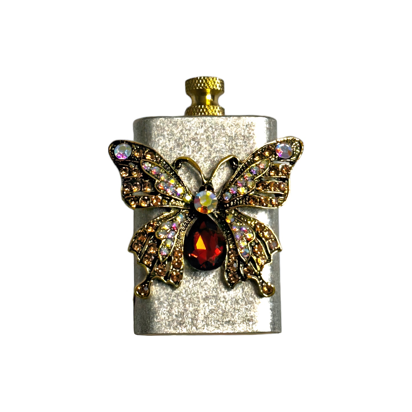 Brass Silver - Elegant Butterfly Lighter - Regular Flame