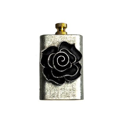 Brass Silver - Gothic Rose Lighter - Regular Flame