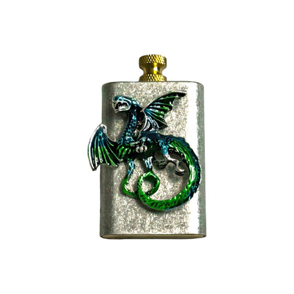 Brass Silver - Green Dragon Lighter - Regular Flame