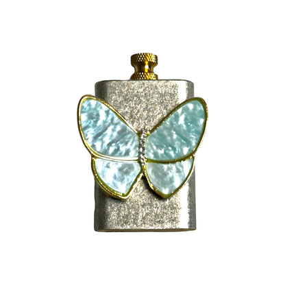 Brass Silver - Pearl Butterfly Lighter - Regular Flame