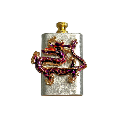 Brass Silver - Purple Dragon Lighter - Regular Flame