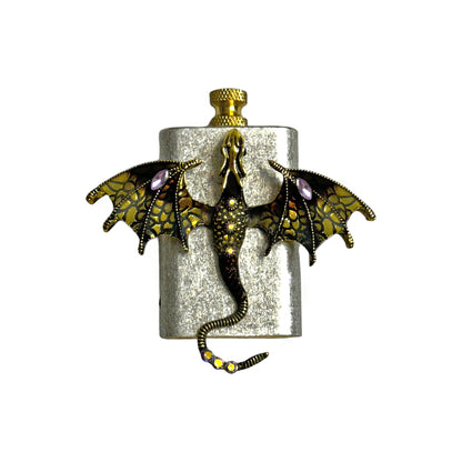 Brass Silver - Yellow Dragon  Lighter - Regular Flame