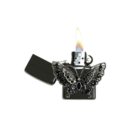 Chrome - Gothic Butterfly Lighter - Regular Flame