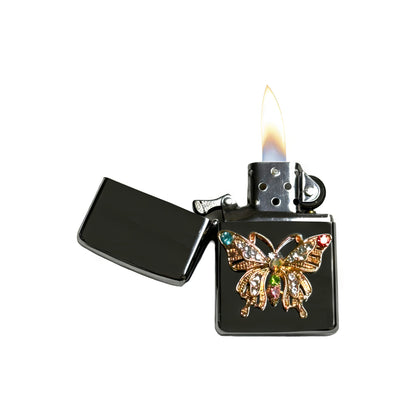 Chrome - Ornate Butterfly Lighter - Regular Flame