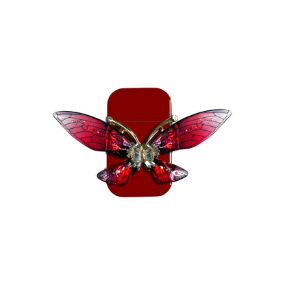 Enchanted Ruby Butterfly Jet Lighter - Pink Flame