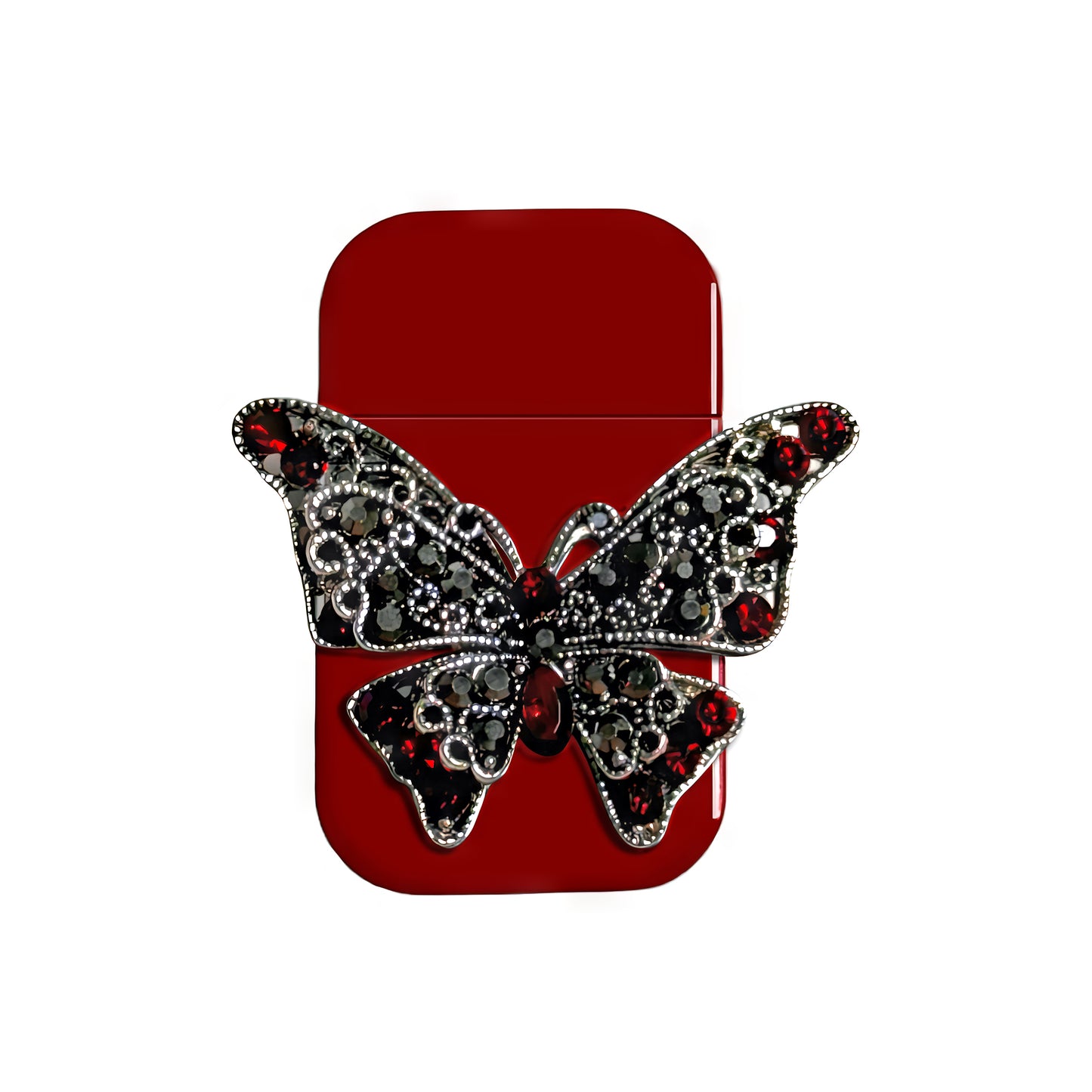 Gothic Butterfly Jet Lighter - Pink Flame