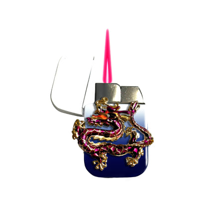 Jet Blue White - Purple Dragon Lighter - Pink Flame