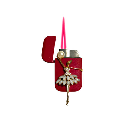 Jet Pink - Elegant Ballerina Lighter - Pink Flame