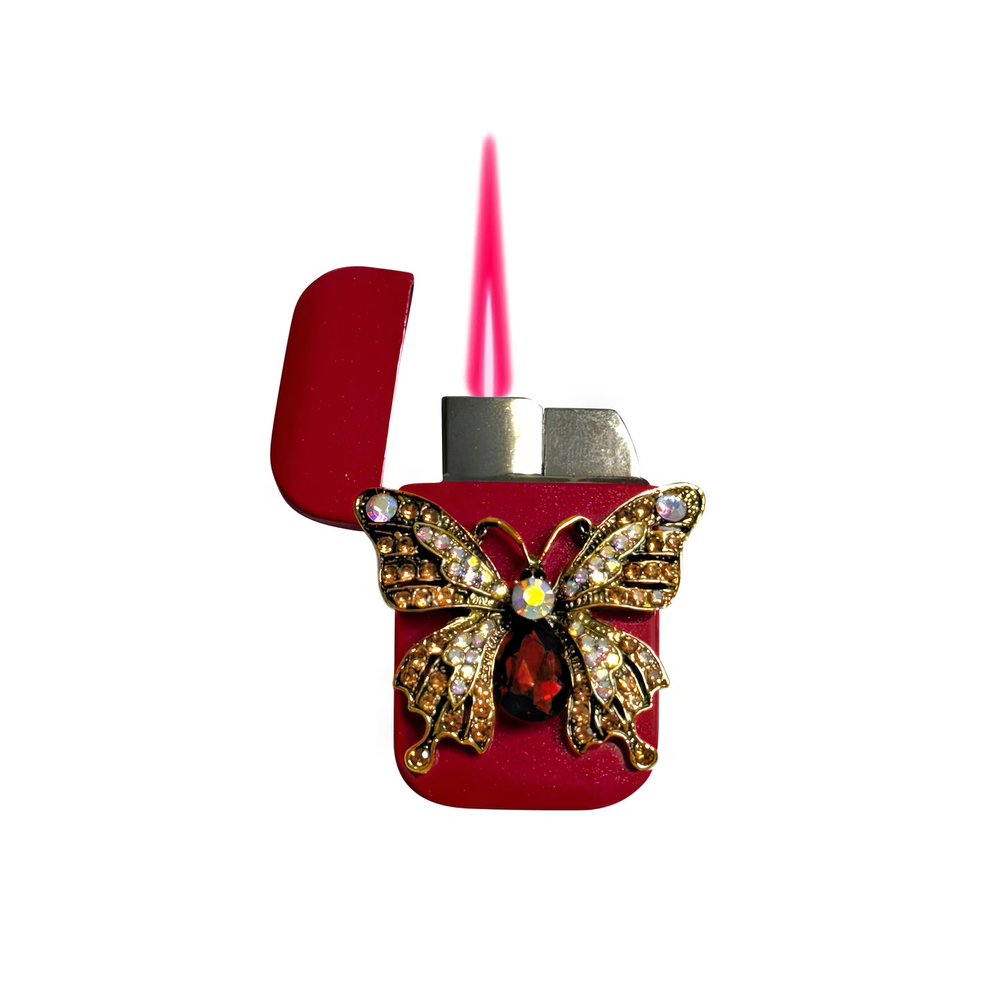 Jet Pink - Elegant Butterfly Lighter - Pink Flame