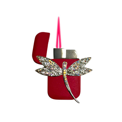 Jet Pink -Elegant Dragonfly Lighter - Pink Flame